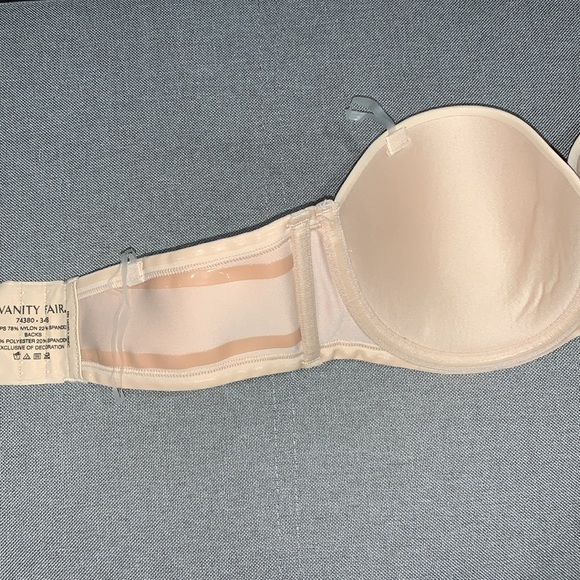 NWOT Vanity Fair 34B strapless bra - Picture 3 of 4
